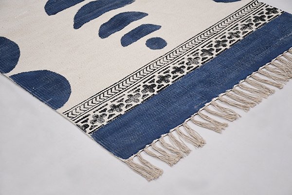 Dinning Area Rug Garden Area Rug Yoga Mat Rug Blue White Rug Gift For Mom - Image 5