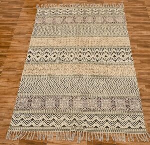 Handmade Cotton Rug Kitchen Area Rug Multicolor Rug Gift for Mom Patio decor rug Modern Rug