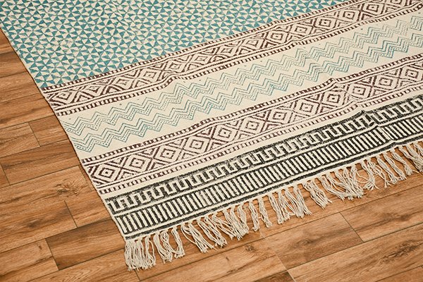 Handwoven Rug Blue Black Rug Dining Room Rug Dining Room Rug Kilim Rug Beach Rug - Image 3