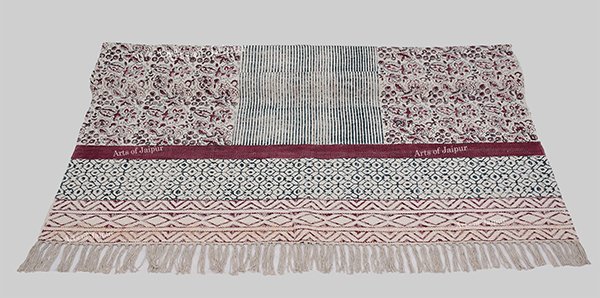 Handmade Dhurrie Rug Maroon Black Rug Bedroom Rug Entryway Area Rug - Image 5