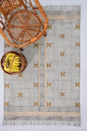 Hallway Area Rug Yellow Black Rug Living Area Rug Geometric Rug