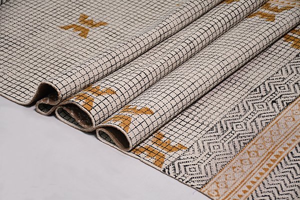 Hallway Area Rug Yellow Black Rug Living Area Rug Geometric Rug - Image 2