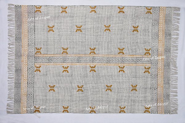 Hallway Area Rug Yellow Black Rug Living Area Rug Geometric Rug - Image 3