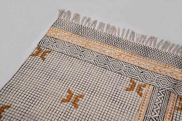 Hallway Area Rug Yellow Black Rug Living Area Rug Geometric Rug - Image 4