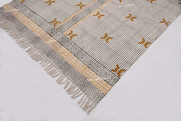 Hallway Area Rug Yellow Black Rug Living Area Rug Geometric Rug - Image 5