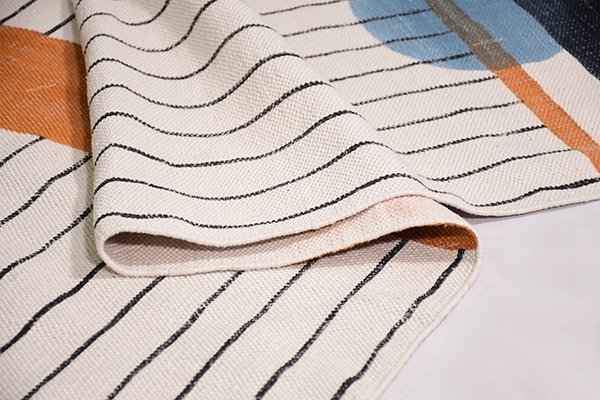 Handmade cotton block printed rug Blue Blue rug Living room rug home decor rug - Image 4