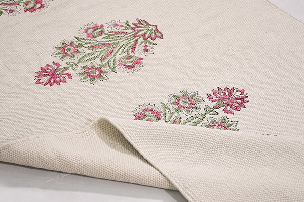 Handmade block printed cotton rug Pink rug rug Living room rug stair runner rug - Image 4