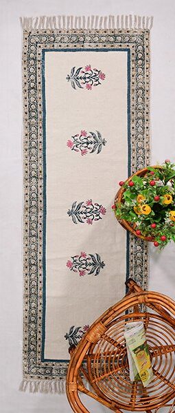 Handmade cotton rug pink blue rug Living room rug stair runner rug kitchen rug hallway rug