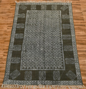 Living Area Rug, Gift For Mom Bedroom Area Rug Gray Black Rug Outdoor Area Rug Flatweave Cotton Rug
