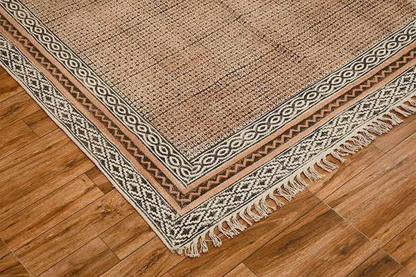 Cotton Kilim Runner Rug Boho Rug Brown Black Cotton Dhurrie Moroccan Rug Indoor Outdoor Use Hallway Stair Runner Rugs - Image 5