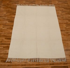 Handmade Cotton Rug Beige Color Rug Kitchen Area Rug Flatweave Rug Hallway Rug
