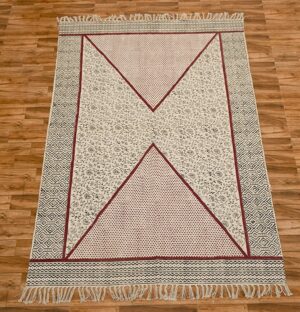 Non Slip Block Printed Rug Flat weave Kilim Rug Maroon Black Rug Yoga Mat Bohemian Kilim Rug Entryway Rug