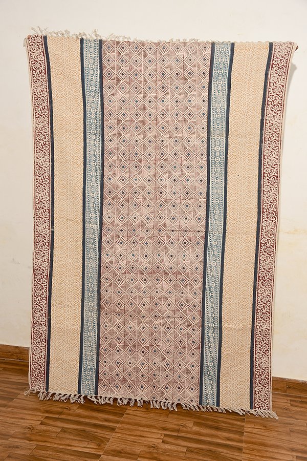 Indian Bohemian Accent Handmade Handwoven Rugs for Living Room Multicolor Rug Handmade Cotton Rug - Image 3
