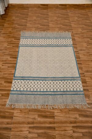5x8 8x10 10x14 Large Area Rug Modern Rug Blue Gray Rug Small Rug Living Room Rug Indian Cotton Rug