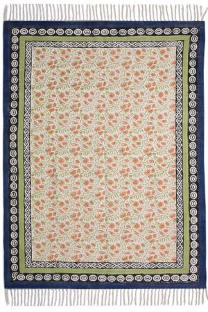 Elegant Handmade Multicolor Cotton Rug