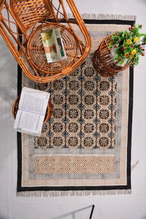 2x6 3x12 4x12 Black Brown rug Floor Rug Living Room Aesthetic Boho Rug bedroom rug