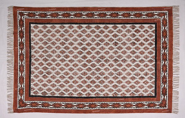 Indian Handmade Rug Cotton Rug Living Area Rug Brown Black Rug 4x6 6x9 8x10 - Image 4