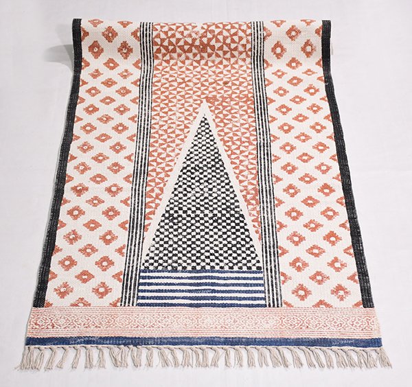 Hallway Runner Rug Brown Black Rug Dhurrie Area Runner Rug Office Area Rug 2x6 3x12 4x10 - Image 5