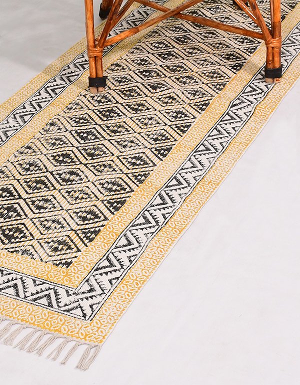Bedroom Rug Indoor Area Rug Boho Décor Rug Yellow Black Rug Yoga Mat Rug - Image 2