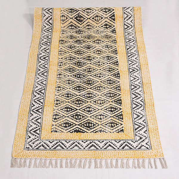 Bedroom Rug Indoor Area Rug Boho Décor Rug Yellow Black Rug Yoga Mat Rug - Image 4