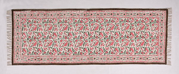 Dinning Area Rug Door Mat Area Rug Pink Green Rug Floral Pattern Rug Entryway Runner Rug - Image 4