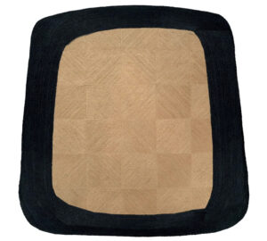 Hand braided Natural JUTE RUG Black Border Rug, size 8x10 Feet