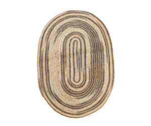 Custom Size Rug, Oval Jute Rug, Stripes Rug, 4x6 Area Rug