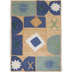 Natural Jute Runner Area Rug, Hand Braided Geometric Jute Rug, Solid Farmhouse Design for Outdoor Area, Hallway Runner, Kitchen, Entryway, Laundry Boho Home Décorative Item