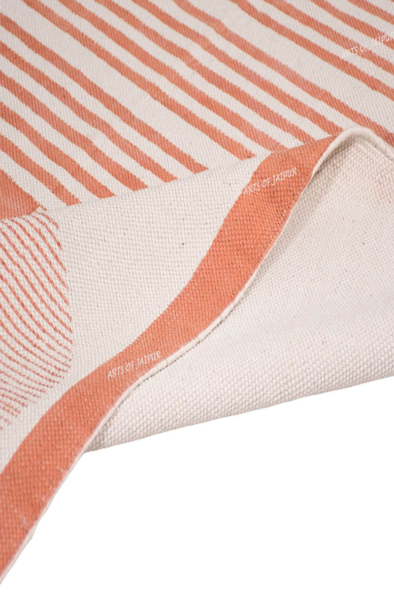 Hand Block Printed Modern Rug - Image 5