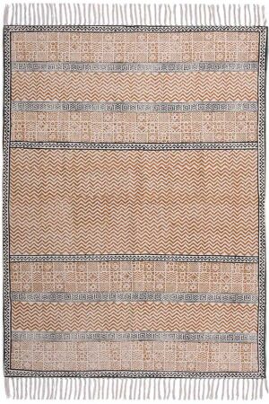 Geometric Stripe 4x6 Cotton Area Rug