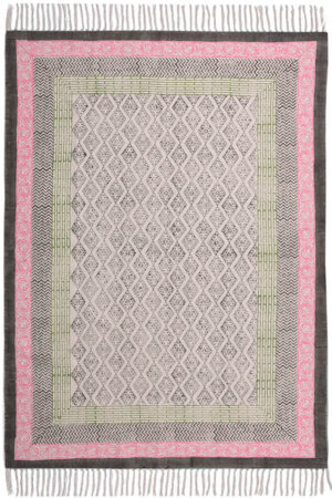 Premium Hand Block Printed Cotton 4X6 Rug