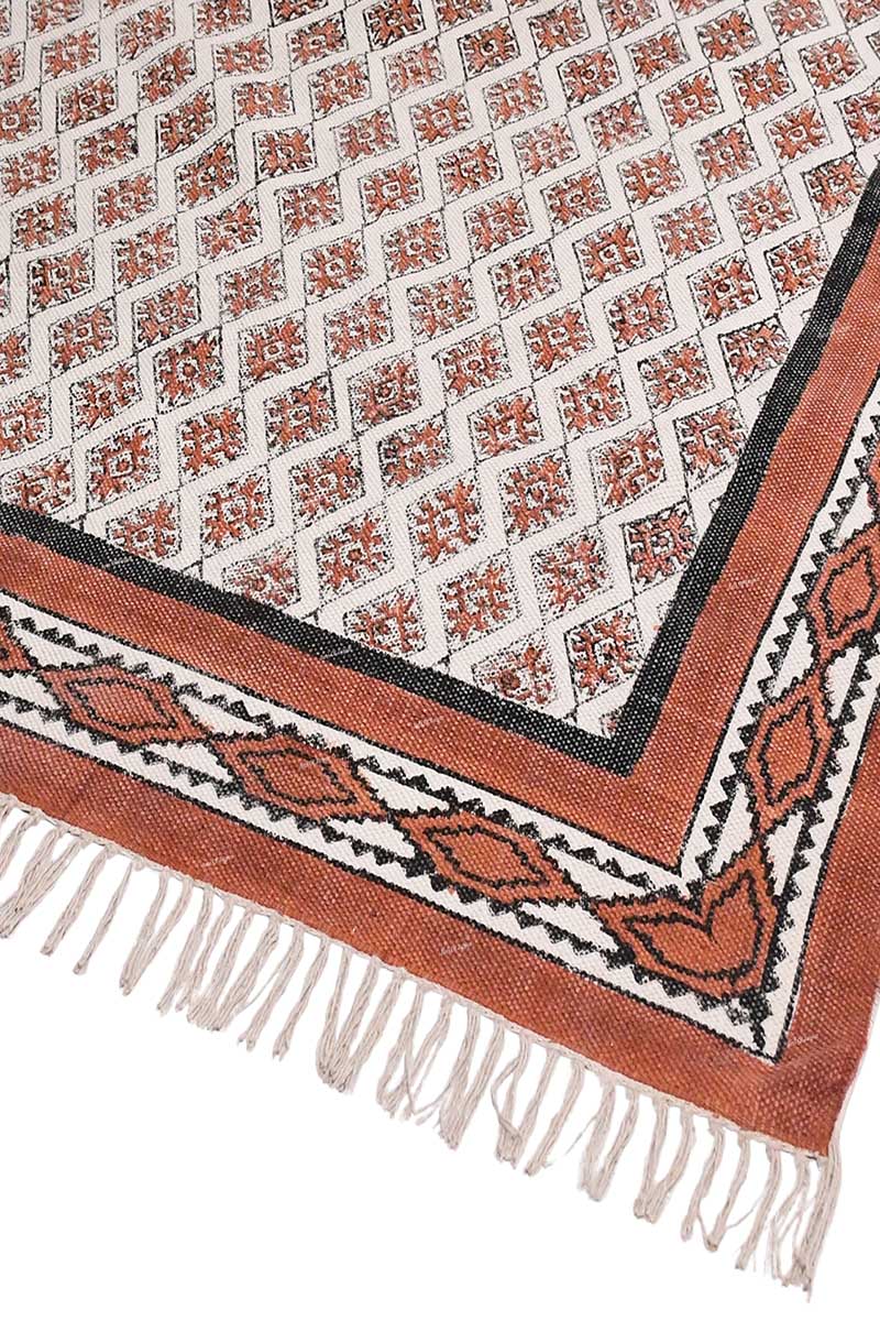 Brown Cotton Rugs Handmade Modern Carpet - Image 5
