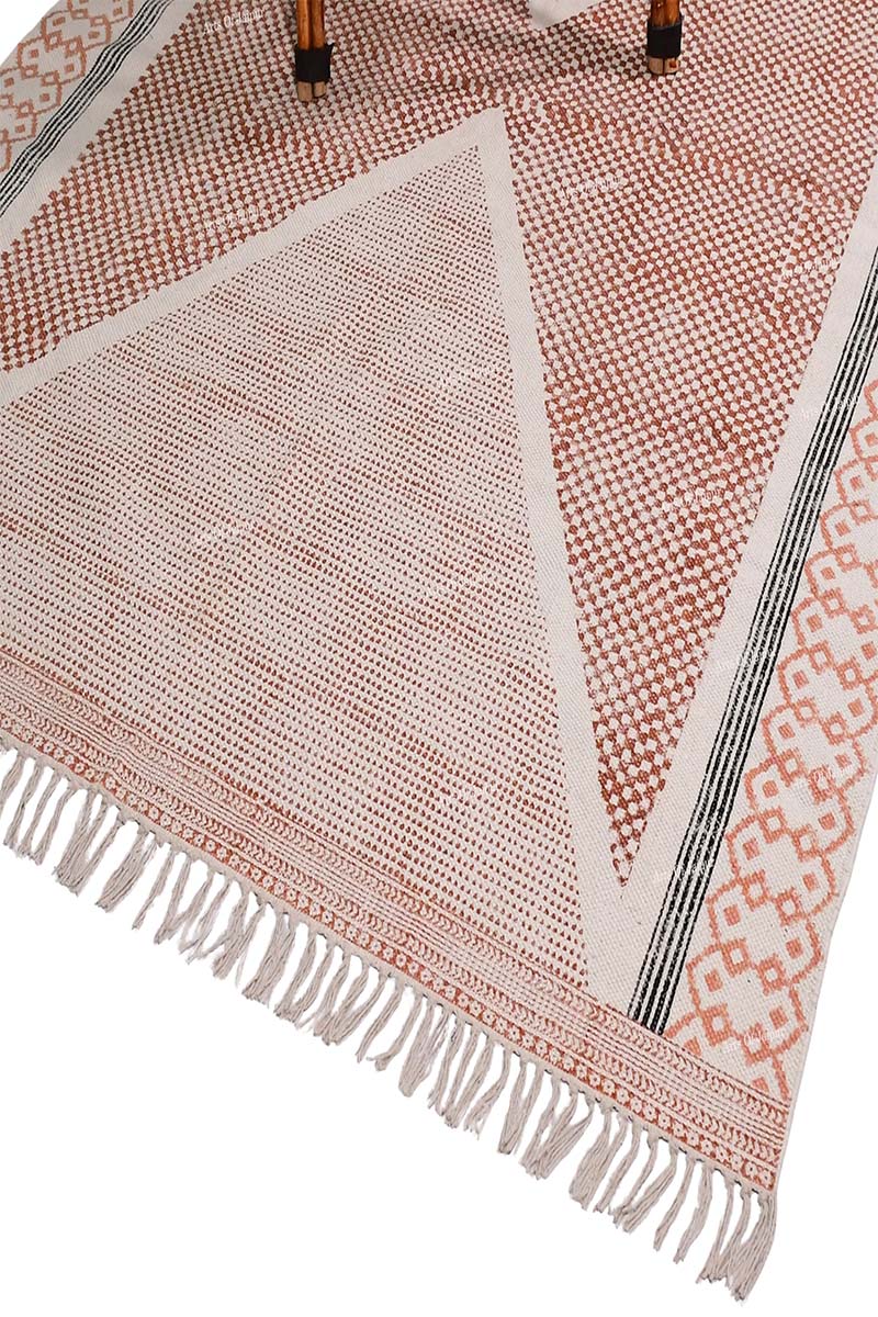 Hand Block Printed Living Room Area Rugs - Image 5