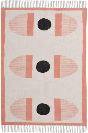 Stunning Modern Geometric Flatweave 4x6 Area Rug