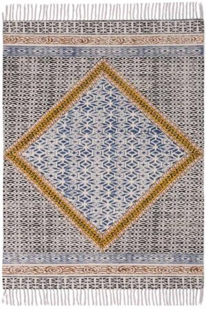 3X5 Geometric Diamond Rug – Elegant Artisan Design