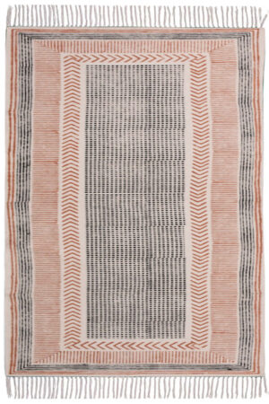 Stunning Hand Block Printed 3x5 Area Rug