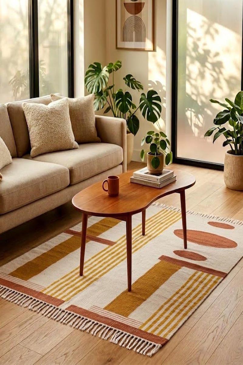 Elegant Geometric Area Rug for Home Interior Styling - Image 2