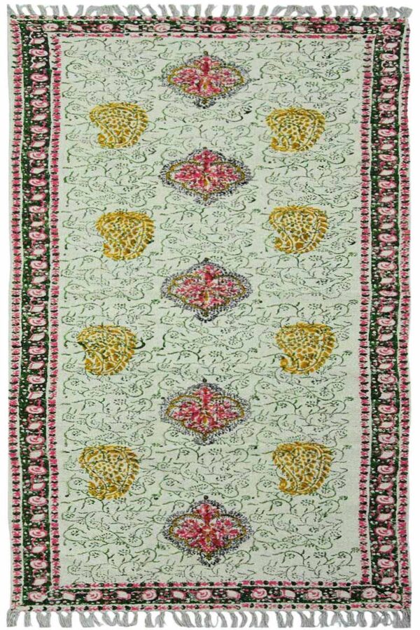 50% Discount - Stunning Hand Block Printed Rug