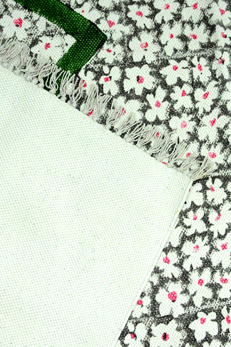 Handmade Indian Floor Carpet Boho Area Rug - Image 4