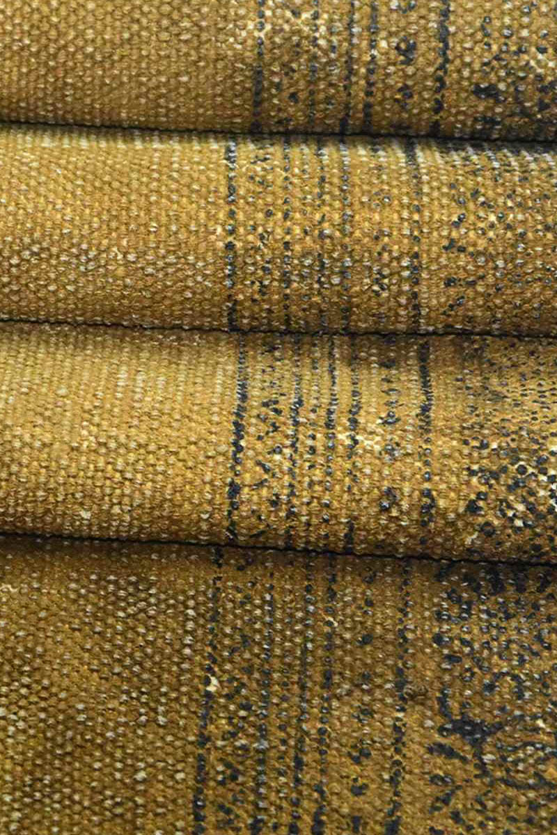 Indian Floor Carpet Geometric Block Print Cotton Rug - Image 4