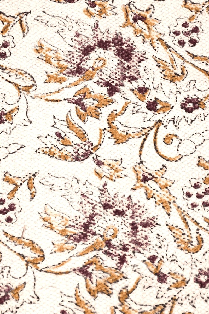 Ethnic Traditional Maroon Cotton Block Print Bedroom Rug - Image 3