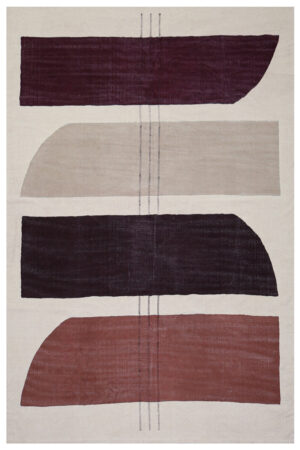 Modern Hand Block Printed Outdoor Rug with Geometric Carpet