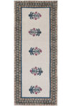 Stunning Floral Runner Rug – Hand Block Printed 4x6 Rug