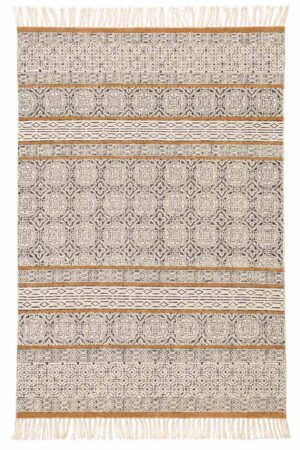 Geometric Hand Block Printed Bedroom Rug