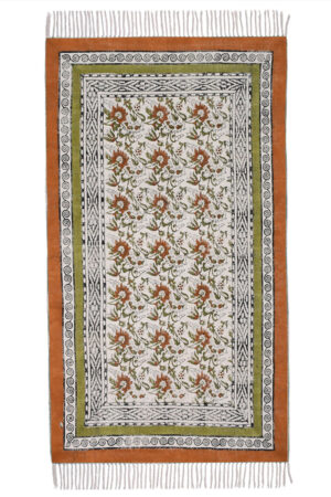 Handmade Cotton Area Rug for Bedroom Washable Carpet