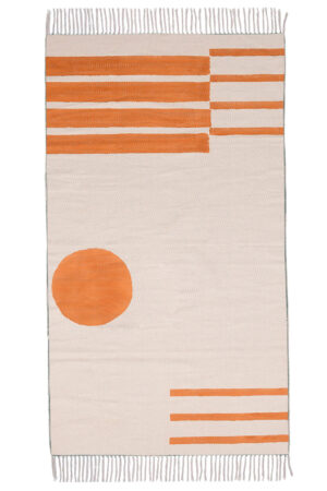 Hand Block Printed Cotton Kitchen Runner Rug Custom Size Carpet