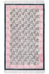 Premium Pink Floral Block Print Area Rug Washable Area Rug1