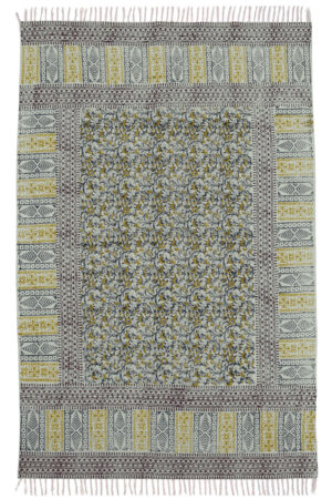 Hand Block Print Cotton Kitchen Runner Area Rugs