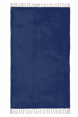 Vibrant Blue Hand Block Printed Rug