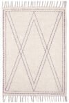 Premium washable rugs with geometric stitched pattern Handmade washable hallway runner rug in neutral cotton Modern geometric washable rug for kitchen and hallway décor